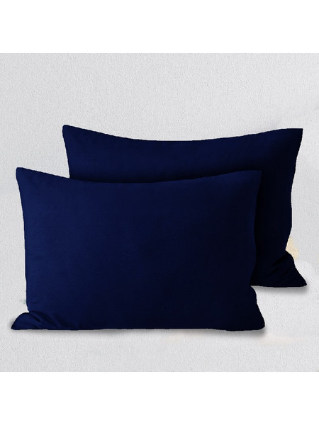 HOME PASSION ΣΕΤ ΜΑΞΙΛΑΡΟΘΗΚΕΣ ΜΟΝΟΧΡΩΜΕΣ 50x70 CM ΣΚΟΥΡΟ ΜΠΛΕ DARK BLUE -S1966