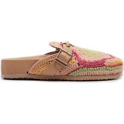 Inuovo Crochet Flat Clogs Multicolor