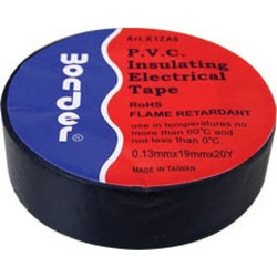 ΤΑΙΝΙΑ ΜΟΝΩΤΙΚΗ WONDER PVC 0,13mm*19mm*20Y ΜΑΥΡΗ