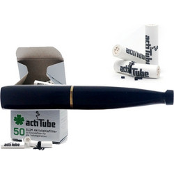 PIPEX ΑΚΡΥΛΙΚΗ SLIM (6mm) ΜΕ ΑΝΤΑΛΛΑΚΤΙΚΟ actiTube 7mm ΠΙΠΑ ΤΣΙΓΑΡΟΥ Μαύρο