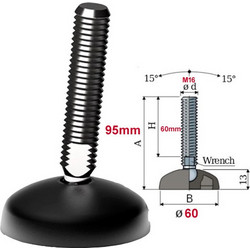 TeCom 18/7054 Πέλμα βάσης O60 M16 Γαλβανιζέ