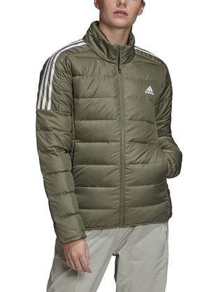 Adidas Essentials Down Αθλητικό Γυναικείο Μπουφάν Χειμωνιάτικο Puffer Κοντό Πράσινο GH4596
