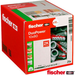 Fischer 538252 Βύσμα ναυλον Duopower 10x80 25τεμ