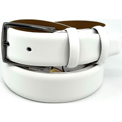 Legend Accessories Ανδρική Ζώνη Δερμάτινη Λευκή