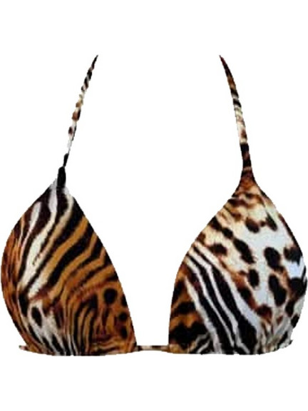 MODERN OCEAN C6243-3 Γυναικείο Leopar Μπικίνι Κορδονακια Polyester Καφέ