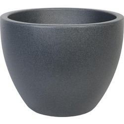 Γλάστρα πλαστ. Bowl LEATHER ανθρακ. Φ100X75