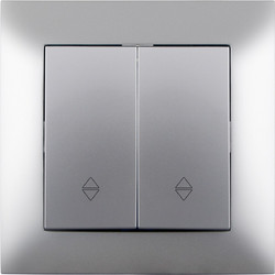 Entac 106+6 Arnold Recessed alternative switch Silver