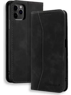 Bodycell Leather Book Case Black (iPhone 12 Pro Max)