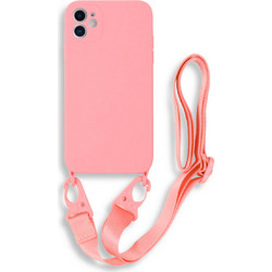 Bodycell Color Strap Back Cover Pink (iPhone 12)