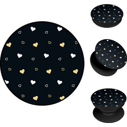 Sonique Pop Socket Heart Series Βάση Στήριξης Κινητού Black 01