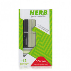 Vican Herb Cigarette Holder 12 Ανταλλακτικά Φίλτρα Με Θήκη