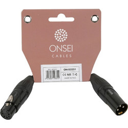 Onsei ON-D3251 Καλώδιο DMX 3-pin XLR Αρσενικό - 5-pin XLR Θηλυκό 0,15m