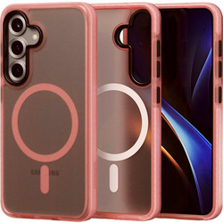 Θήκη Samsung Galaxy S25 Plus Spacecase Hybrid Fusion Mag Ημιδιάφανη Σκληρή με MagSafe - Pink (5905719114299)
