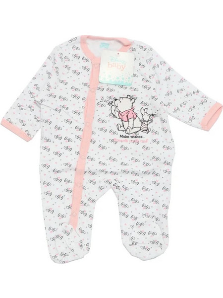 Disney Pooh White Pink Make Wishes Βρεφικό Φορμάκι Μακρυμάνικο 8030266