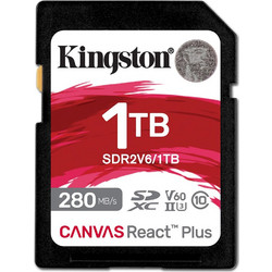 Kingston Canvas React Plus SDXC 1TB Class 10 U3 V60 UHS-II
