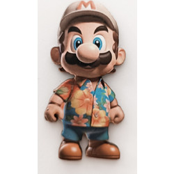 Ξύλινο διακοσμητικό Super Mario 6 - 12εκ, Όχι τρύπα