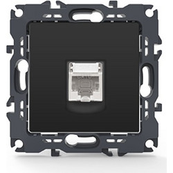 PRIME ΠΡΙΖΑ ΔΙΚΤΥΟΥ 1xRJ45 CAT6 UTP IP20 MAT ΑΝΘΡΑΚΙ 1000113205