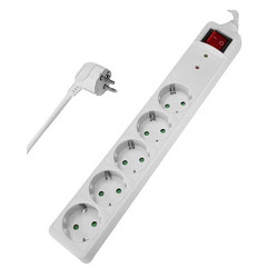 Πολύπριζο Ασφαλείας 5 Θέσεων Schuko 16A με Καλώδιο 3m Powertech PT-882