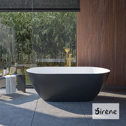 CUSCO ΜΠΑΝΙΕΡΑ FREESTD 165x85 SIRENE BLACK MATT ΕΞΩ/WHITE MATT ΜΕΣΑ CUS16585-401301