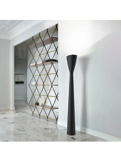 LUCEPLAN Luceplan Carrara Glossy Black | Μοντέρνα Φωτιστικά Δαπέδου LED για Σαλόνι, Κρεβατοκάμαρα, Γραφείο - Με Dimmer (1D380DL00001)