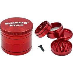 Elements Grinder Τρίφτης Κόκκινο Medium 55mm Aluminium - 4 Parts