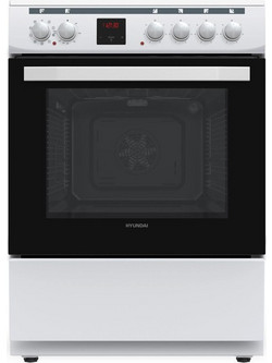 Hyundai HCVC22-6560V/W Κουζίνα Ηλεκτρική 69lt με Κεραμικές Εστίες 60cm