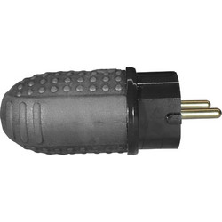 Elvhx ELP46002 ΦΙΣ SCHUKO 16Α ΛΑΣΤΙΧΕΝΙΟ ΑΡΣΕΝΙΚΟ IP44 ΜΑΥΡΟ