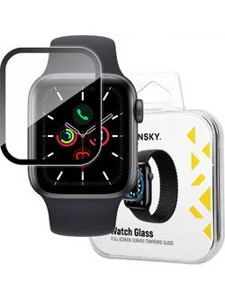 Wozinsky Watch Glass Hybrid Glass for Apple Watch 6 40mm / Watch 5 40mm / Watch 4 40mm / Watch SE 40mm Black