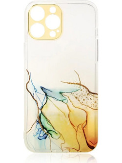 Hurtel Gel Back Cover Orange Marble (iPhone 12 Pro Max)
