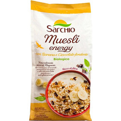 Δημητριακά Μούσλι Sarchio Muesli Enegry Bio Banana Dark Chocolate Gluten Free 250g