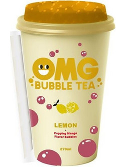 Τσάι με Λεμόνι Omg Bubble Tea Lemon Tea with Popping Mango Flavor Bubbles 270ml