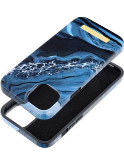 FORCELL F-Protect Mirage Case Compatible With Magsafe For Iphone 15 Plus Ocean marble