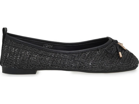 JK LONDON ΜΠΑΛΑΡΙΝΕΣ U184W4041H23 - ΜΑΥΡΗ ΨΑΘΑ U184W4041H23-BLACK RAFFIA