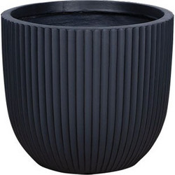 MarHome Fiberclay Small Κασπώ Στρογγυλό Μαύρο 20x25cm