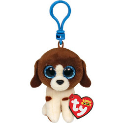 Ty Beanie Boos Σκυλάκι Καφέ-Άσπρο με Κλιπ 1607-35245