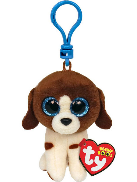 Ty Beanie Boos Σκυλάκι Καφέ-Άσπρο με Κλιπ 1607-35245