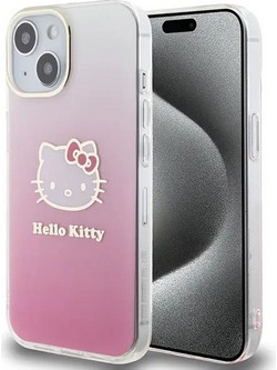 Hello Kitty IML Gradient Electrop Kitty Head case for iPhone 15 - pink - (Hel000033-0)