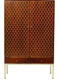 Kare Design Δίφυλλη Ντουλάπα Ρούχων Muskat Καφέ 115x54x180cm
