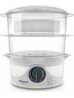 Taurus Salutecook Ατμομάγειρας 6lt 800W με 2 Επίπεδα Μαγειρέματος