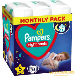 Pampers Night Pants Monthly Pack Πάνες Βρακάκι No5 12-17kg 88τμχ