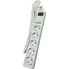 Πολύπριζο 5 θέσεων με διακόπτη και 2 θύρες USB - Σούκο - ST-GB05SU - 3m - 051335