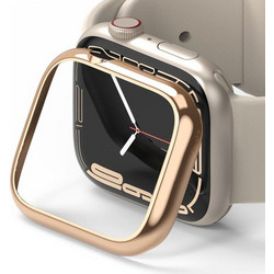 Θήκη Ringke Bezel Styling για Apple Watch seriees 9 / 8 / 7, 41mm - Glossy ΡΟΖ-ΧΡΥΣΟ