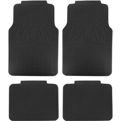 XL Cover Σετ Μπροστινά και Πίσω Πατάκια Universal 4τμχ από Λάστιχο Μαύρα (165301)