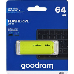 GoodRam UME2 64GB USB Stick 2.0 με USB-A Κίτρινο