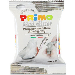 Primo Πηλός Glitter Silver 250gr (2858MOD250G11)
