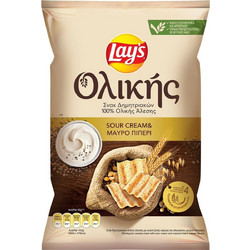 Lay's Σνακ Ολικής Άλεσης Sour Cream & Μαύρο Πιπέρι 95g