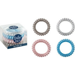 Medisei Dalee Hair Spiral Glitter Σπιράλ Λαστιχάκια Μαλλιών 4 τεμάχια