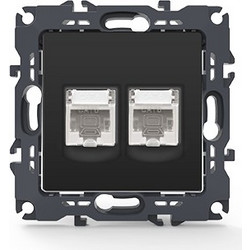 PRIME ΠΡΙΖΑ ΔΙΚΤΥΟΥ 2xRJ45 CAT6 UTP IP20 MAT ΑΝΘΡΑΚΙ ACA - 1000113305