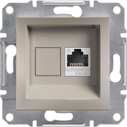 Schneider Asfora πρίζα πληροφορικής RJ45 cat6 U/UTP μονή Bronze - EPH4700169
