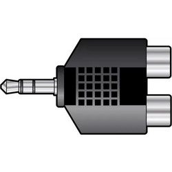 Qtx 759.490UK Αντάπτορας 3,5mm Stereo Jack Plug - 2 x RCA Phono Socket (Τεμάχιο)